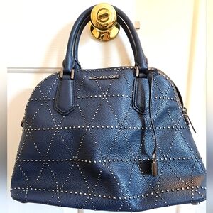Michael Kors Studded Navy Handbag